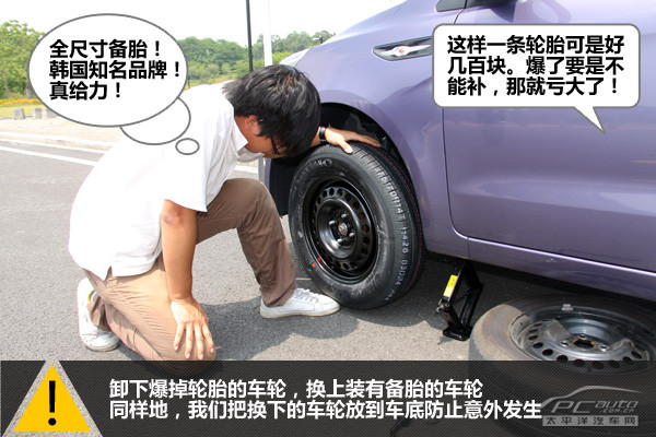 汽车;爆胎;应急办法;更换轮胎