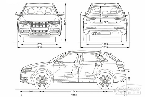 奥迪q3尺寸