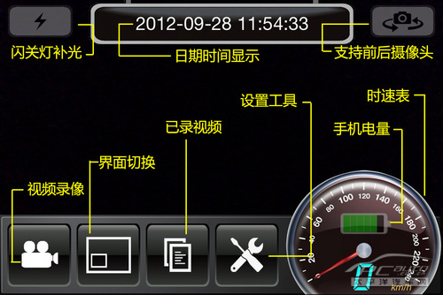 行车记录仪功能界面 行车记录仪功能界面