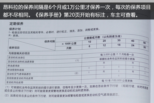 别克昂科拉昂科拉encore suv保养详解