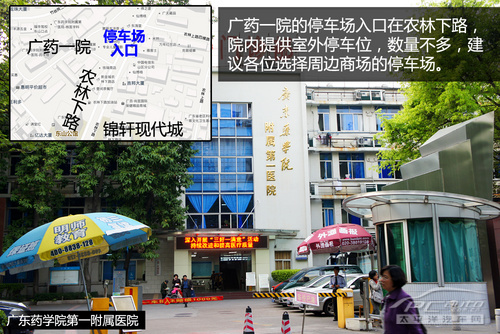 越秀、荔湾医院停车