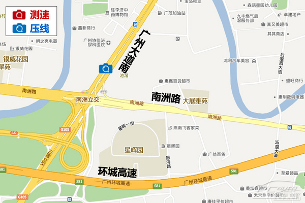 海珠区热门违章路段