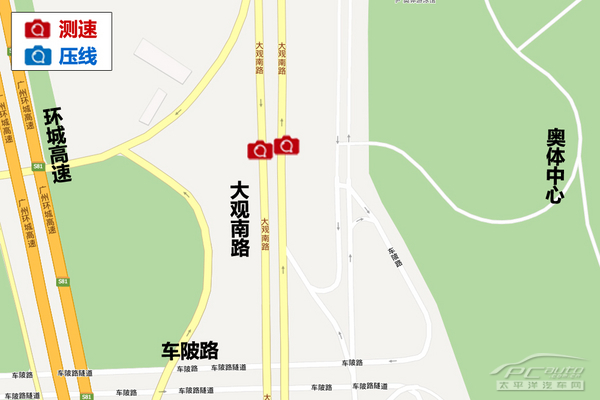 天河区热门违章路段