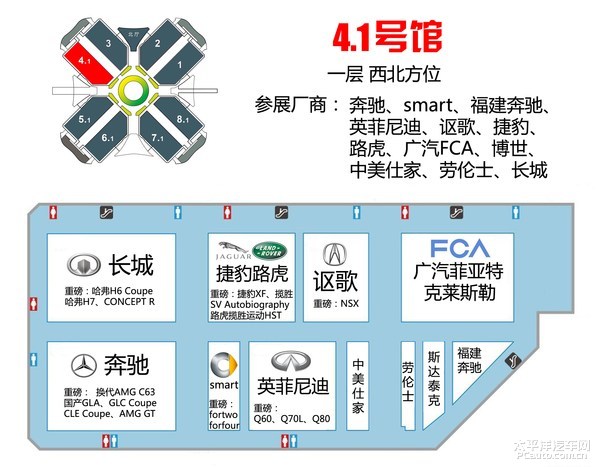 PCauto独家：2015上海车展高清展位图