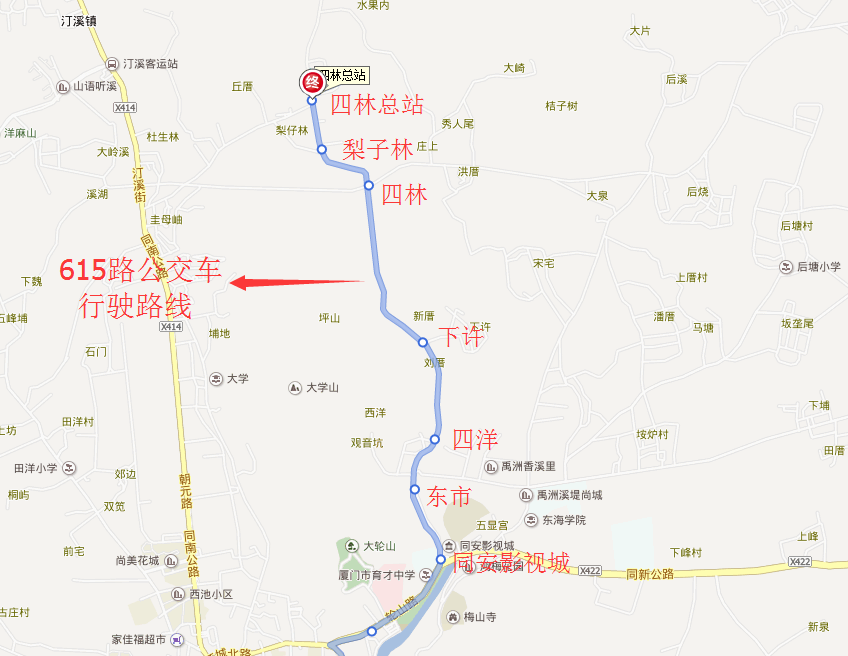 615路公交车行驶路线