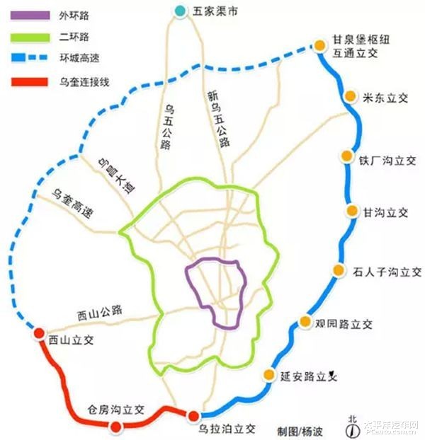 乌奎连接线通车出乌鲁木齐市不再挤河滩