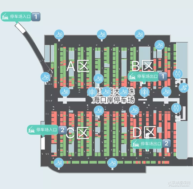 口岸地下停车场平面图