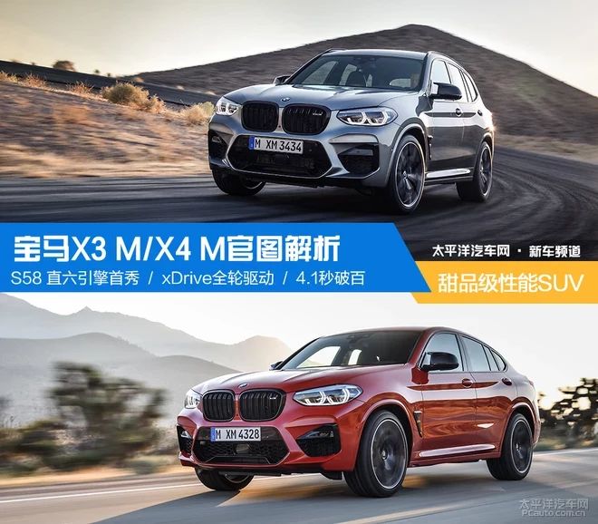 寶馬X3 M / X4 M官圖解析 甜品級性能SUV
