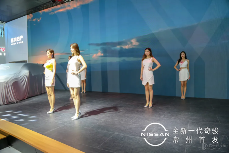 靓丽的车模走秀