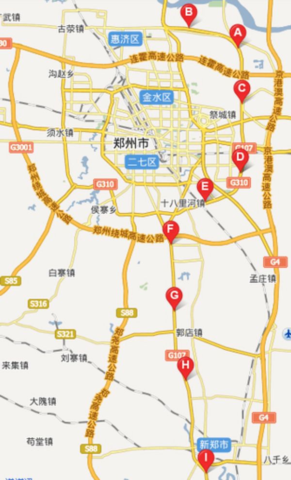 登封限行路线图图片