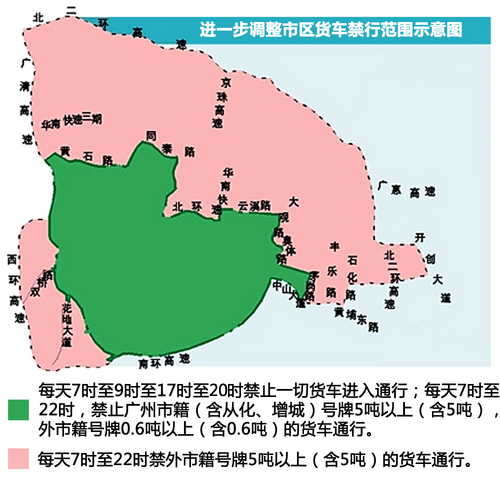 广州限行区域货车图片