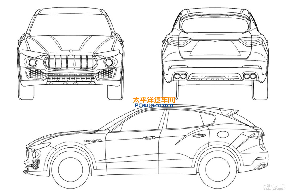 玛莎拉蒂suv车尾造型曝光 计划3月发布