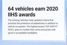IIHS公布2020首批获奖名单 评定更严苛