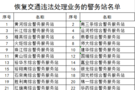 石家莊市公安局交通管理局 關于恢復我市警務站交通違法 處理業務的公告