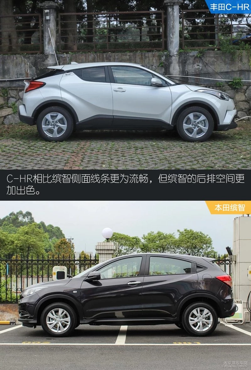 C-HR精英版对比缤智舒适版